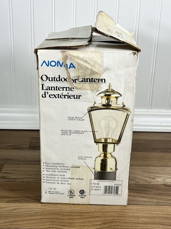 Other - Polished Solid Brass Decorative Out Door Light Fixture Angelo Lighting Noma NEW